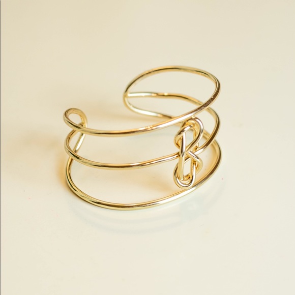 Gold Wire Knot Bangle Bracelet - Picture 3 of 5